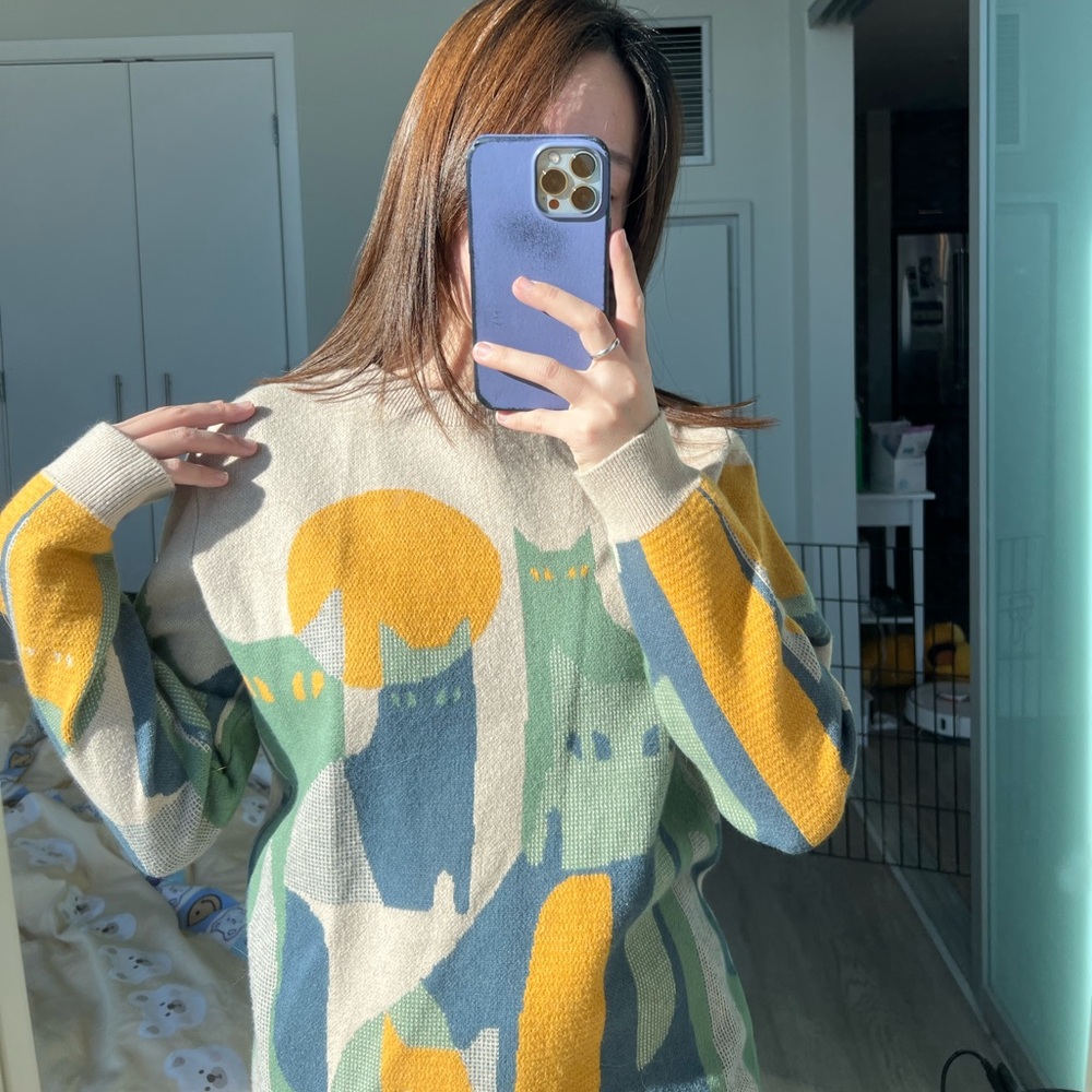 Cat pattern sweater